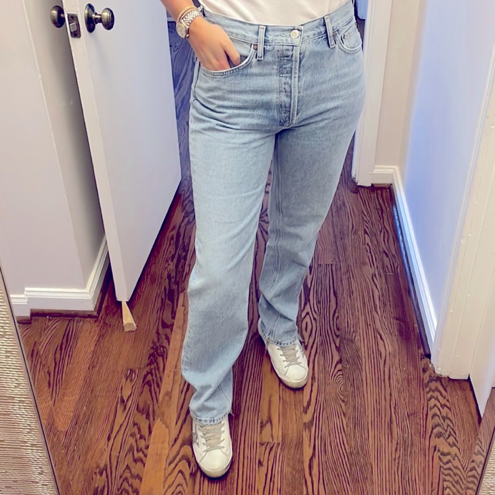 AGOLDE Lana Jeans in Riptide - Picture 3 of 5